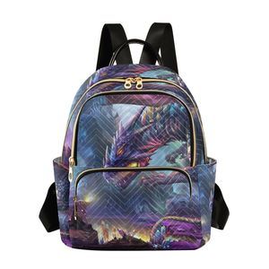 Dragon Planet Magic Fantasy Small Backpack Purse Travel Bag Fashion :o)